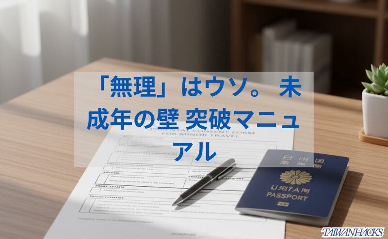 台湾旅行で高校生（未成年）が必要な親権者の渡航同意書のイメージ